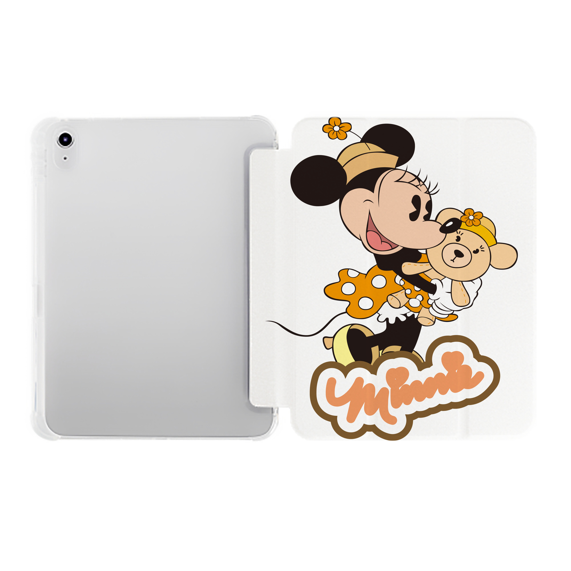 （画像用） ミッキーマウス Mickey Mouse IPad ケース ペン収納付き 三つ折りスタンド PUレザー×シリコン 対応機種9.5/10.5/10.9インチ